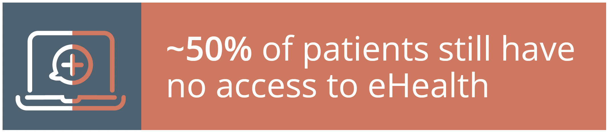 Approximately half of all patients have no access to eHealth